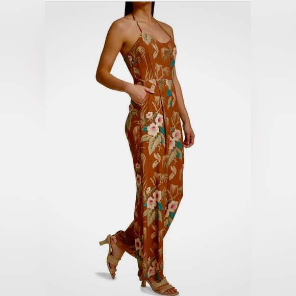 Paige Portland Jumpsuit in Mocha Size 10 - Picture 1 of 9
